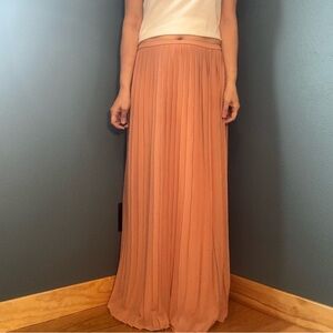 Elegant Peach Maxi Skirt